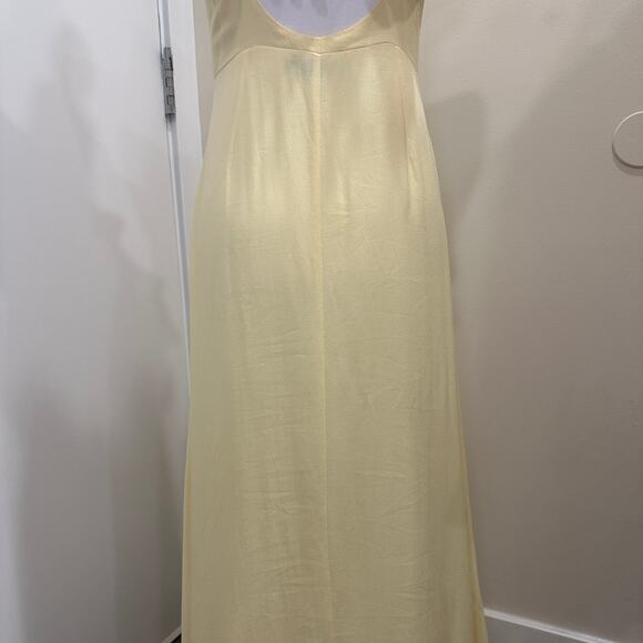 Forever 21 Butter Yellow Button-Front Ruffle Maxi Sundress Soft Girl European - Picture 8 of 10